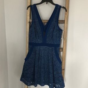 Free People Brilliant Blue Lace Dress NWT